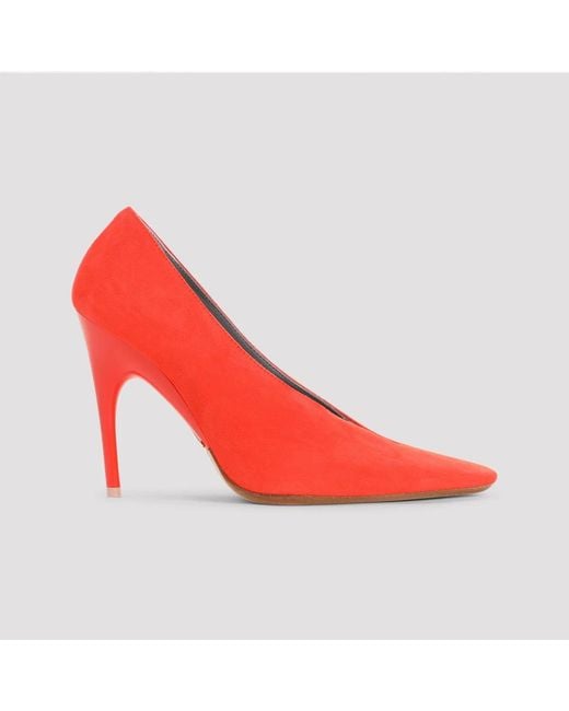 Balenciaga Red Tangerine Duchesse Pumps