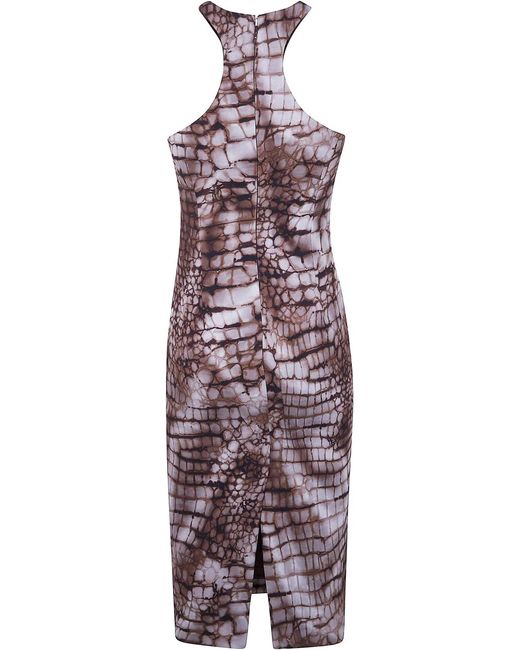 Elisabetta Franchi Purple Midi Dress