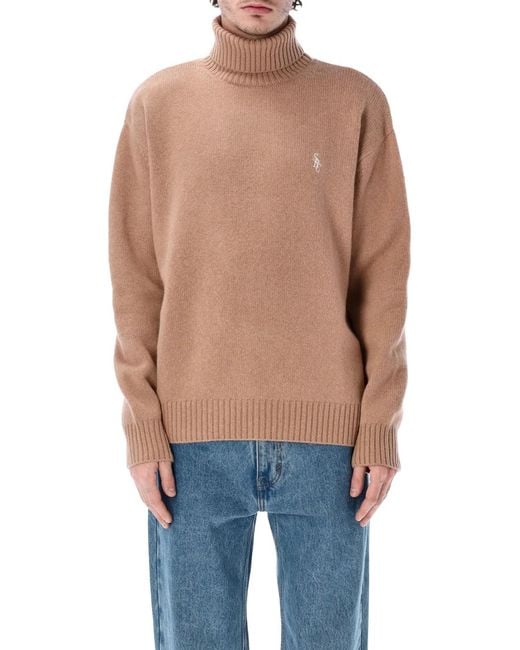 Sporty & Rich Blue Sporty & Rich Sporty & Rich Wool Turtleneck for men