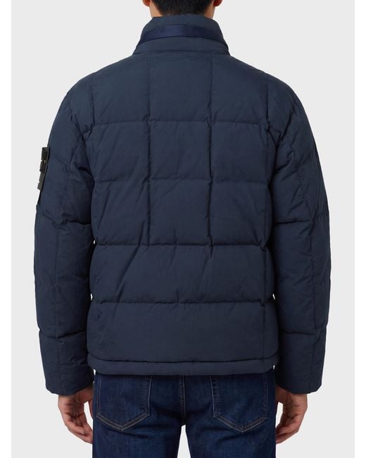 Stone Island Blue Down Jacket for men