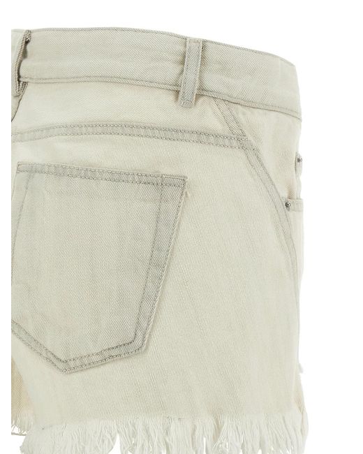 Rick Owens Natural 'Bias Cutoffs' Shorts