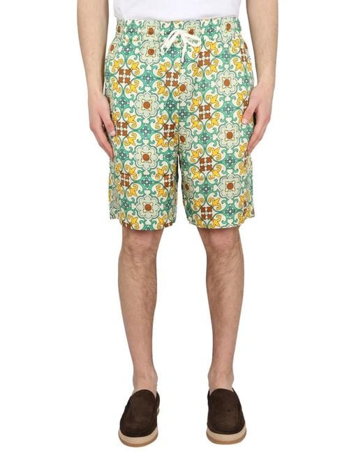 Drole de Monsieur Green Faience Bermuda Shorts for men