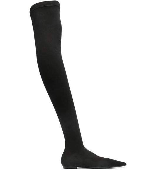 Dolce & Gabbana Black Dolce & Gabbana Stretch Jersey Cuissard Boot