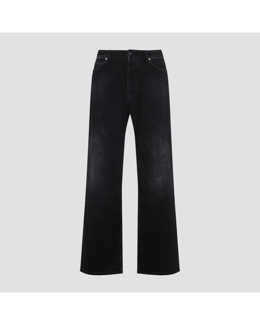 Balenciaga Black Distressed Denim Jeans for men