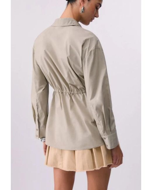 Liu Jo Gray Tie Fastening Shirt