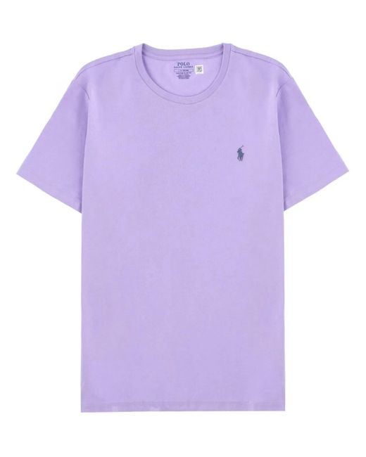 Polo Ralph Lauren Purple T-Shirt With Logo for men