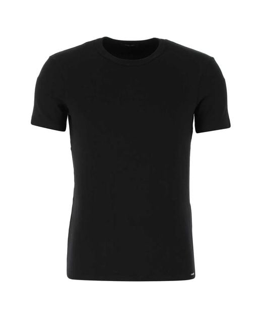Tom Ford Black Cotton Underwear T-Shirt for men
