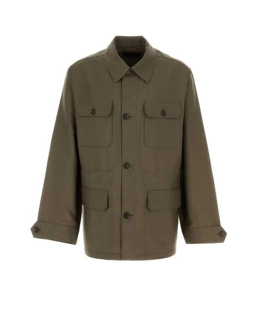 Prada Green Mohair Blend Jacket for men