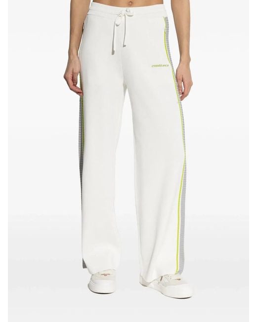 Casablanca White Drawstring-Fastening Track Pants
