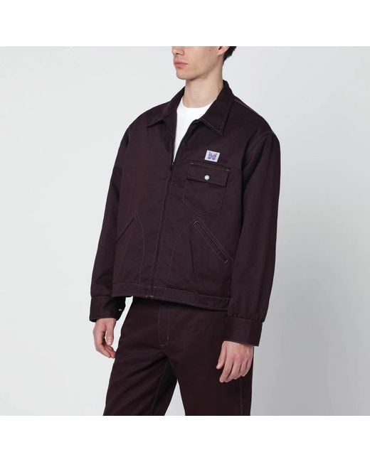 Needles Blue Zip Shirt Jacket for men