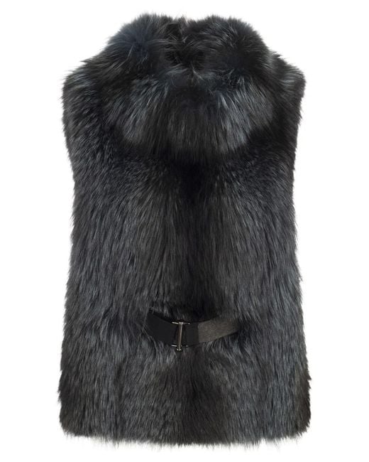 Brunello Cucinelli Black Fox Fur Vest