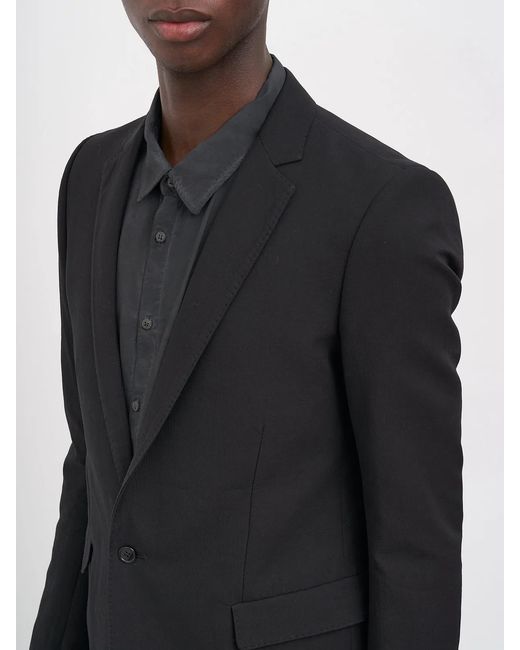 Poeme Bohemien Black Cotton And Silk Jacket for men