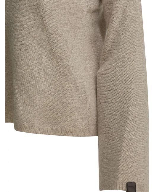 Max Mara Brown Cashmere Crewneck Sweater