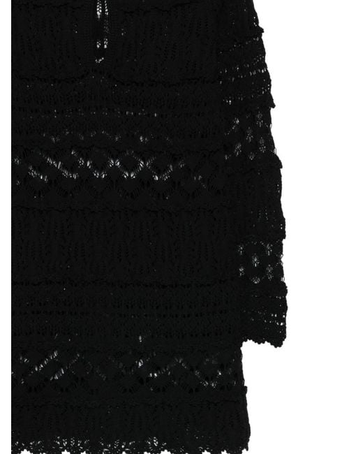 Semicouture Black Alvina Cotton Mini Dress