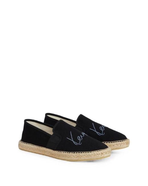 KENZO Black Espadrille for men