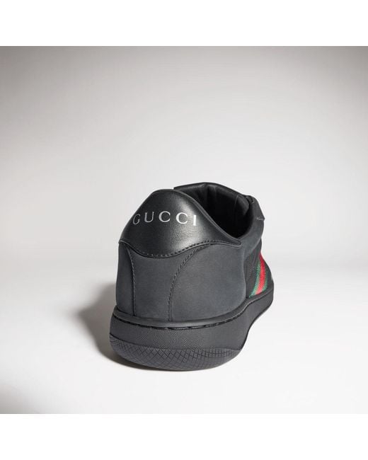 Gucci Black Basket Slide Flat Shoe for men