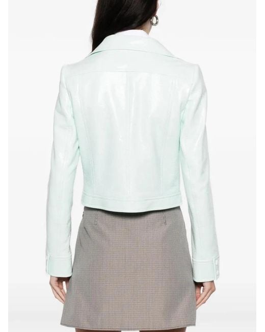 Courreges White Courregès Reedition Vinyl Jacket With Buttoned Collar