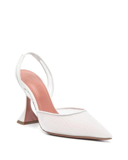AMINA MUADDI White Holli Slingback Pumps