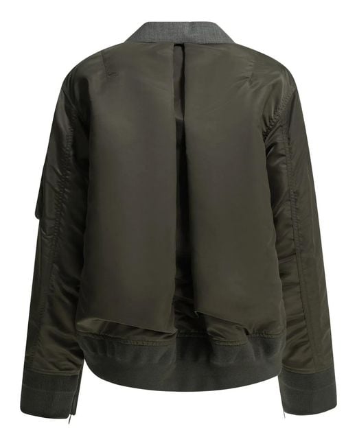 Sacai Black "X Nylon" Blazer