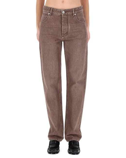 Bottega Veneta Brown Straight Denim Jeans
