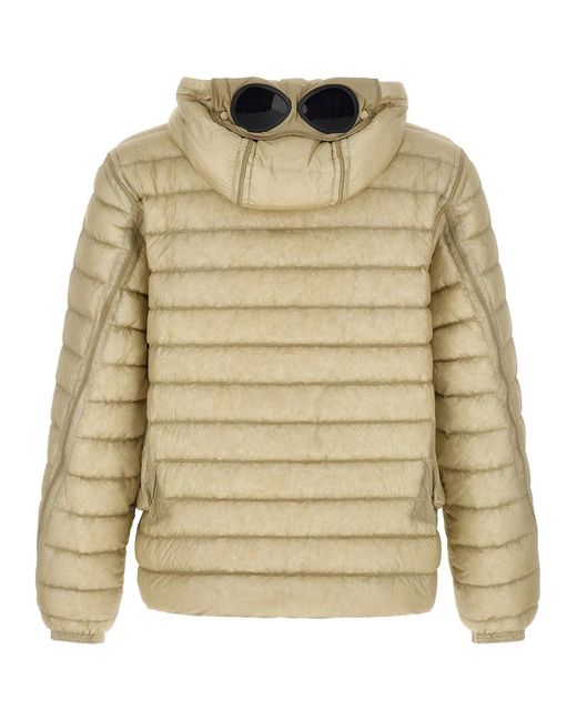 C P Company Natural 'Goggle' Down Jacket for men