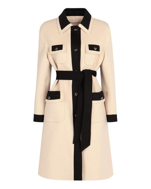 Valentino Garavani Natural Wool And Cashmere Coat