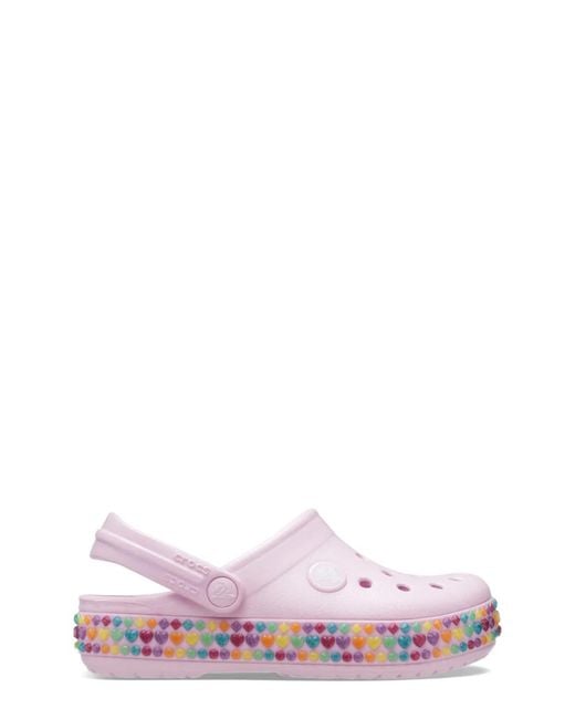 CROCSTM Pink Crocband Gem Band Clog