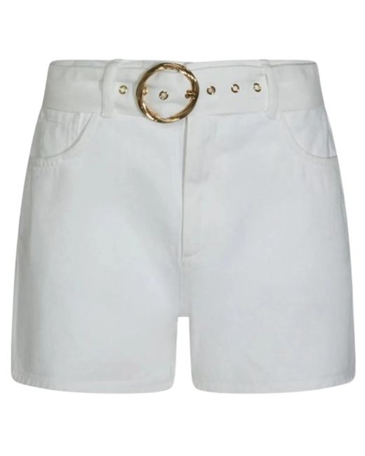 Twinset White Snow Cotton Shorts