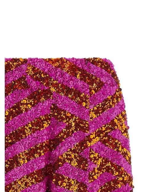Dries Van Noten Red 'Pomy Bis' Bermuda Shorts