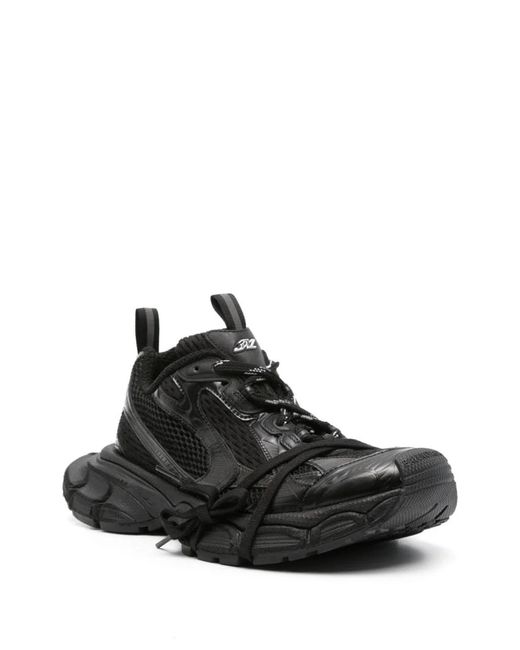 Balenciaga Black 3Xl Mesh-Panel Sneakers
