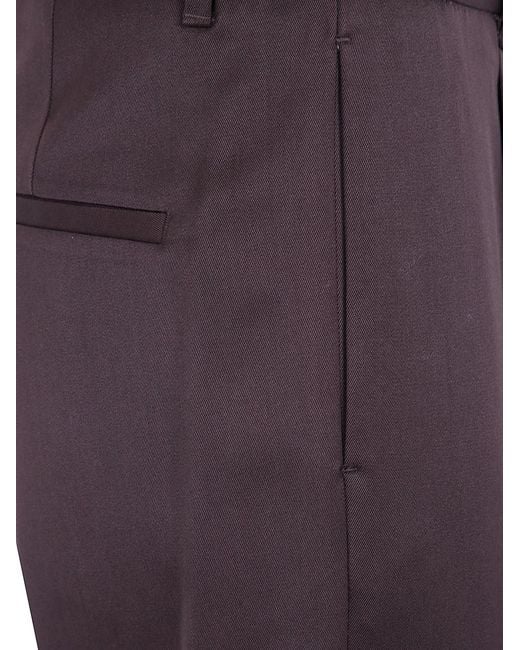 Lardini Purple Regular Fit Knit Trousers for men