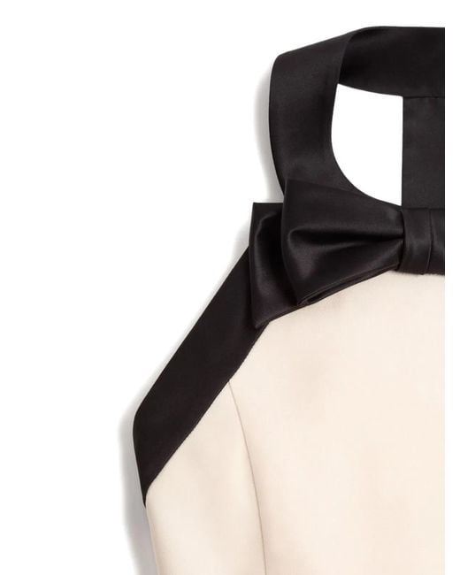 Valentino Natural Wool And Silk Blend Mini Dress