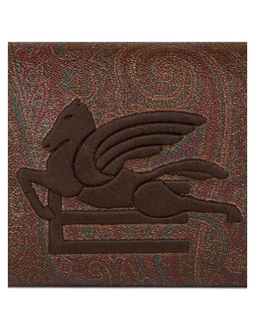 Etro Brown Leather Pouch Arnica for men