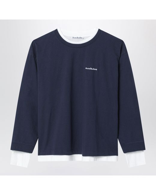 Acne Blue Cotton Sweatshirt for men