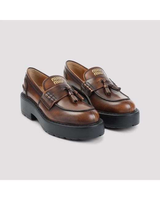Miu Miu Brown Mocassini