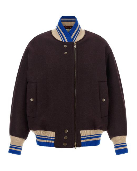Dries Van Noten Blue 'Valdi' Bomber Jacket
