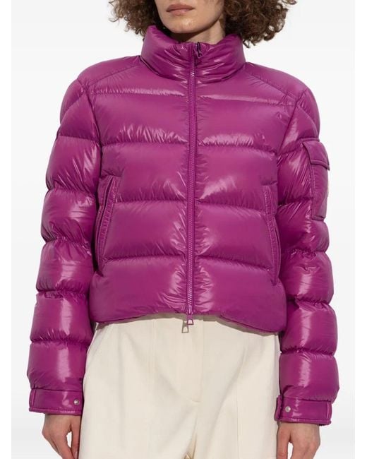 Moncler Purple Petra Short Down Jacket