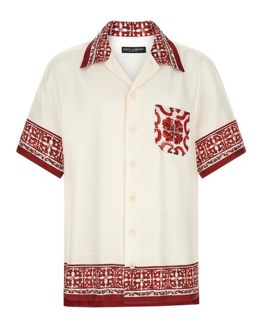 Dolce & Gabbana White Dolce & Gabbana 'Hawaii' Shirt for men