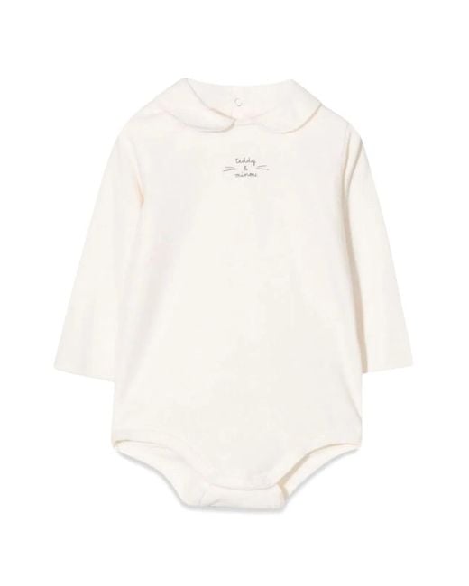 Teddy & Minou White Teddy & Minou Bodysuit M/L Small Logo