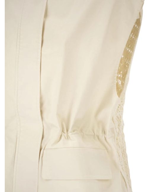 Fabiana Filippi Natural Dual-Material Waistcoat