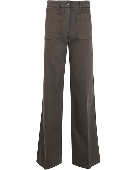 Etro Gray Wide Leg Trousers