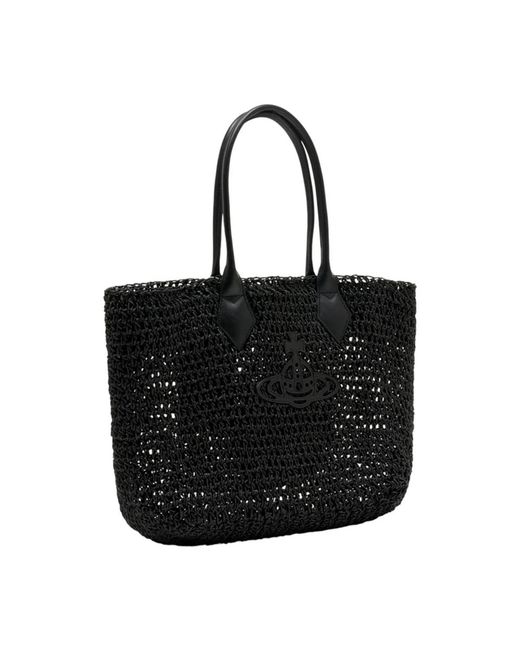 Vivienne Westwood Black Alana Small Shopper Bag