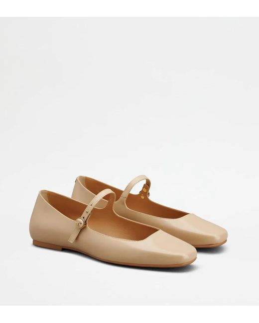 Tod's Natural Gomma Flat 23L Cinturino Bott