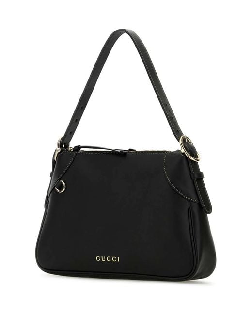 Gucci Black Handbag Gg Emblem Arab.Calf