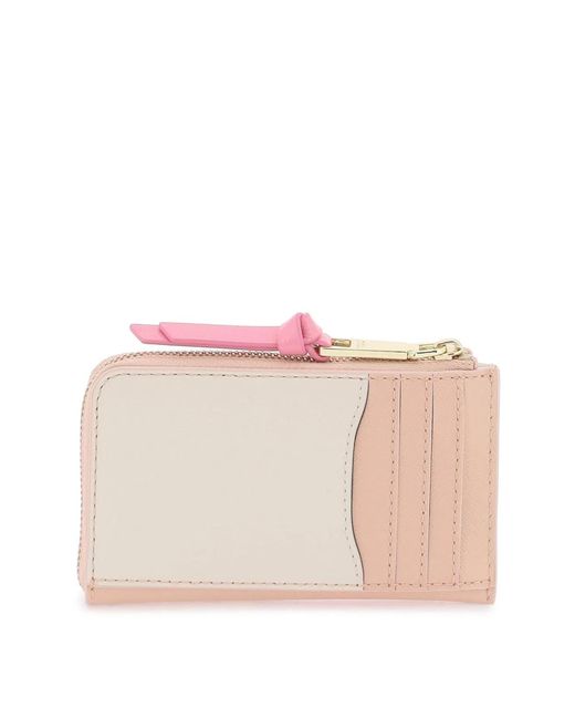 Marc Jacobs Pink The Utility Snapshot Top Zip Multi Wallet