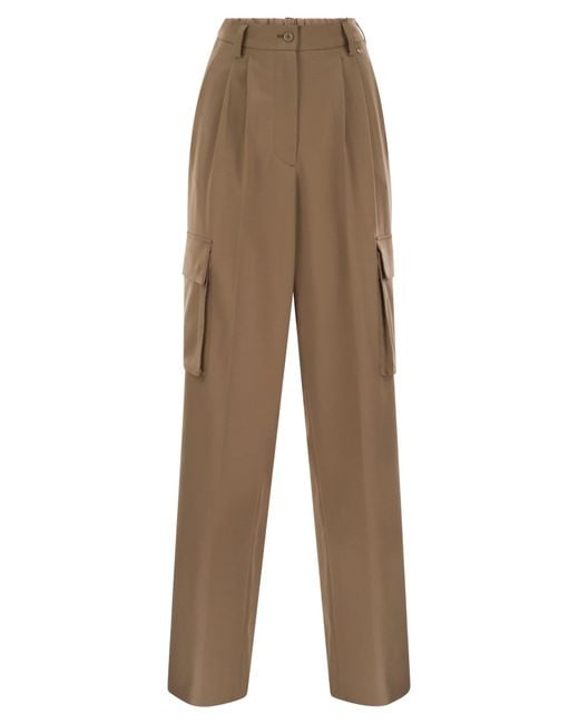 Herno Natural Soft Wool Cargo Pants