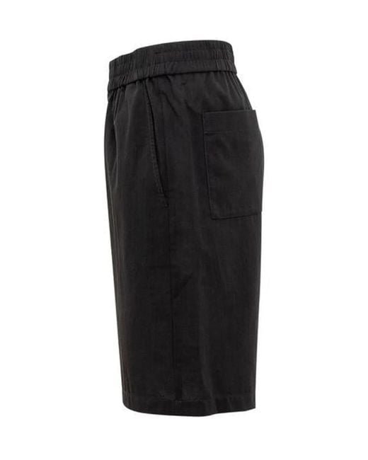 AMI Black Elasticated Waist Bermuda Shorts for men