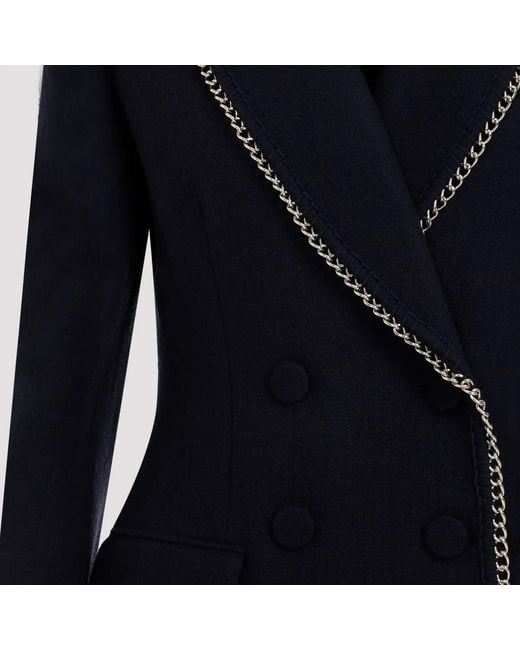 Chloé Blue Double-Breasted Virgin Wool Jacket