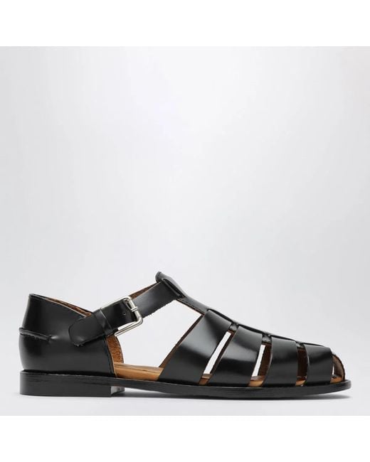 Sebago Black Gurkha Tale Leather Sandals