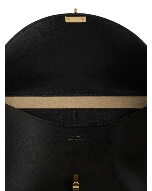 Totême Black T-Lock Shoulder Bag